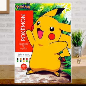 Livre de coloriage Pokémon par numéros - Fichier numérique PDF et PNG