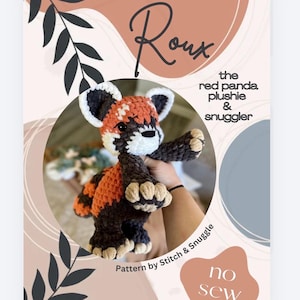 Roux Red Panda Crochet Pattern – 2-in-1 No-Sew Plushie Amigurumi (PDF Download)