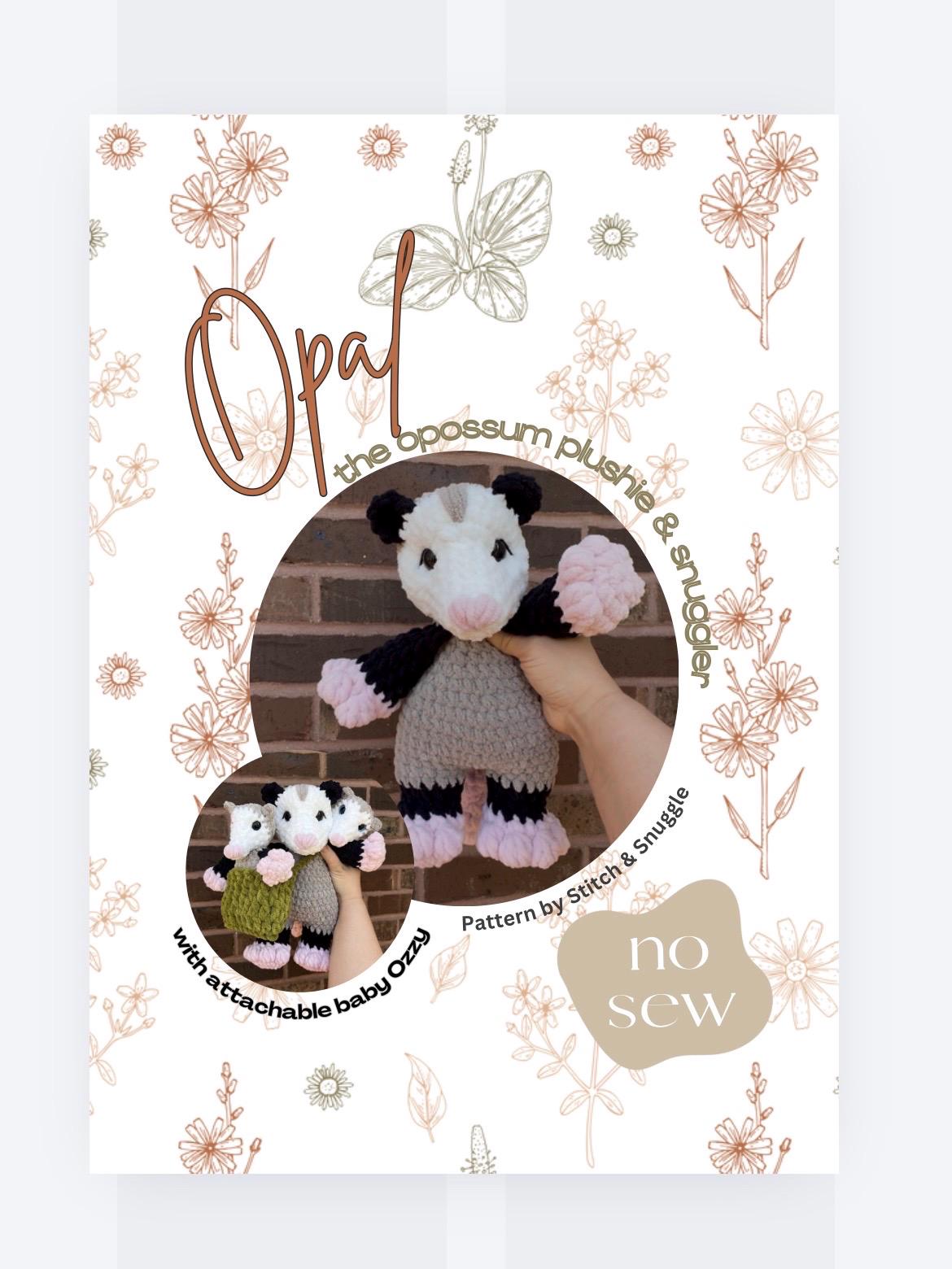 30 Opossum Crochet Patterns for Cute, Quirky Amigurumi Projects 22 Opal Opossum Crochet Pattern