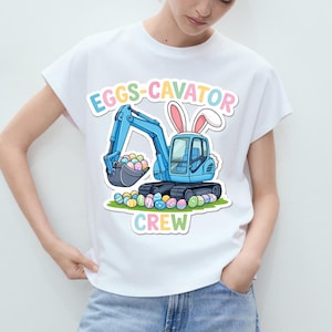 Eier-Cavator Crew PNG | Bagger Hase Clipart | Aufbau Ostern | Kinder Ostern Design | Sublimation