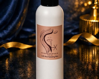 Bruma hidratante de aloe LVX: hidratante capilar diario para cabello seco y rizado.