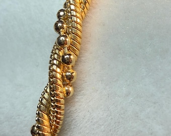 Napier Gold Tone Twisted Chain Bracelet