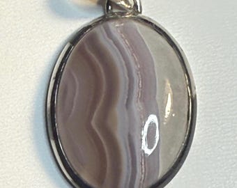 925 Botswana Agate Pendant