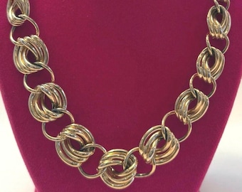 Vintage Monet Gold Tone Chain Necklace