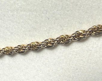 Monet Gold Tone Rope Chain Necklace