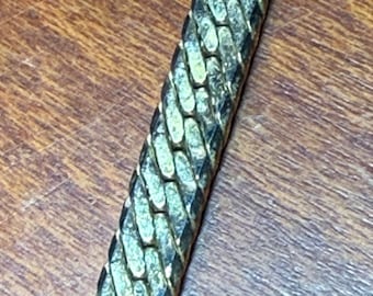 Vintage Gold Tone Herringbone Chain Necklace