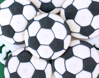 Soccer Ball Sugar Cookies (Set of Six)