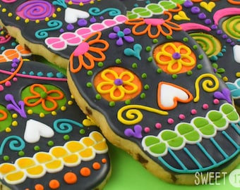 Sugar Skull Cookies Etsy