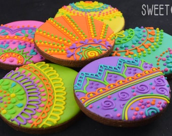 Custom Circle Lace Sugar Cookies (Set of Six)