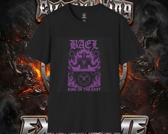 Bael Demon Illustration T-Shirt | Purple Gothic King of the East Design