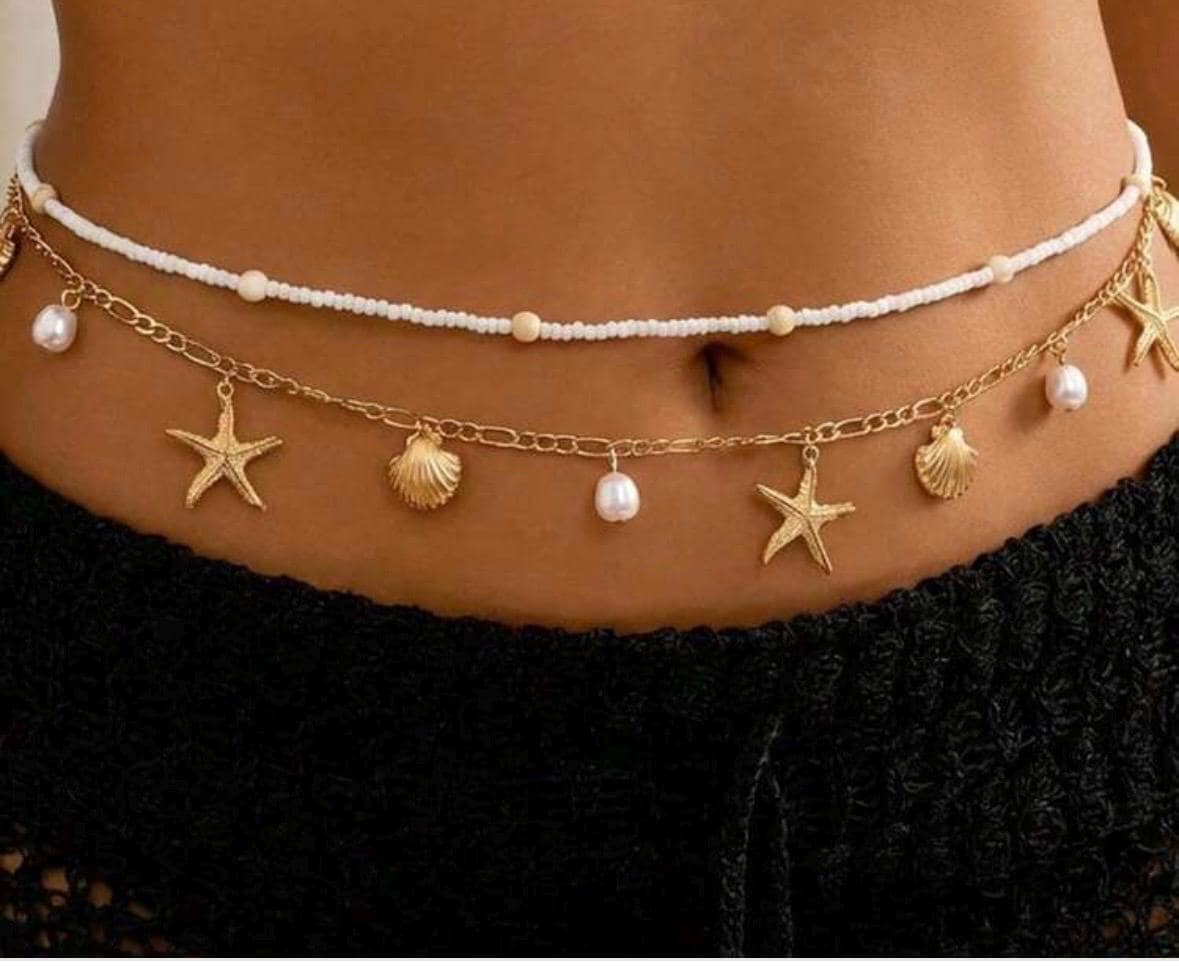 Gold and Pearl Waist Chain - Etsy display picture 3