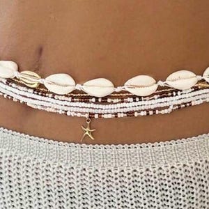 Pearl and Shell Body Chain - Etsy display picture 1