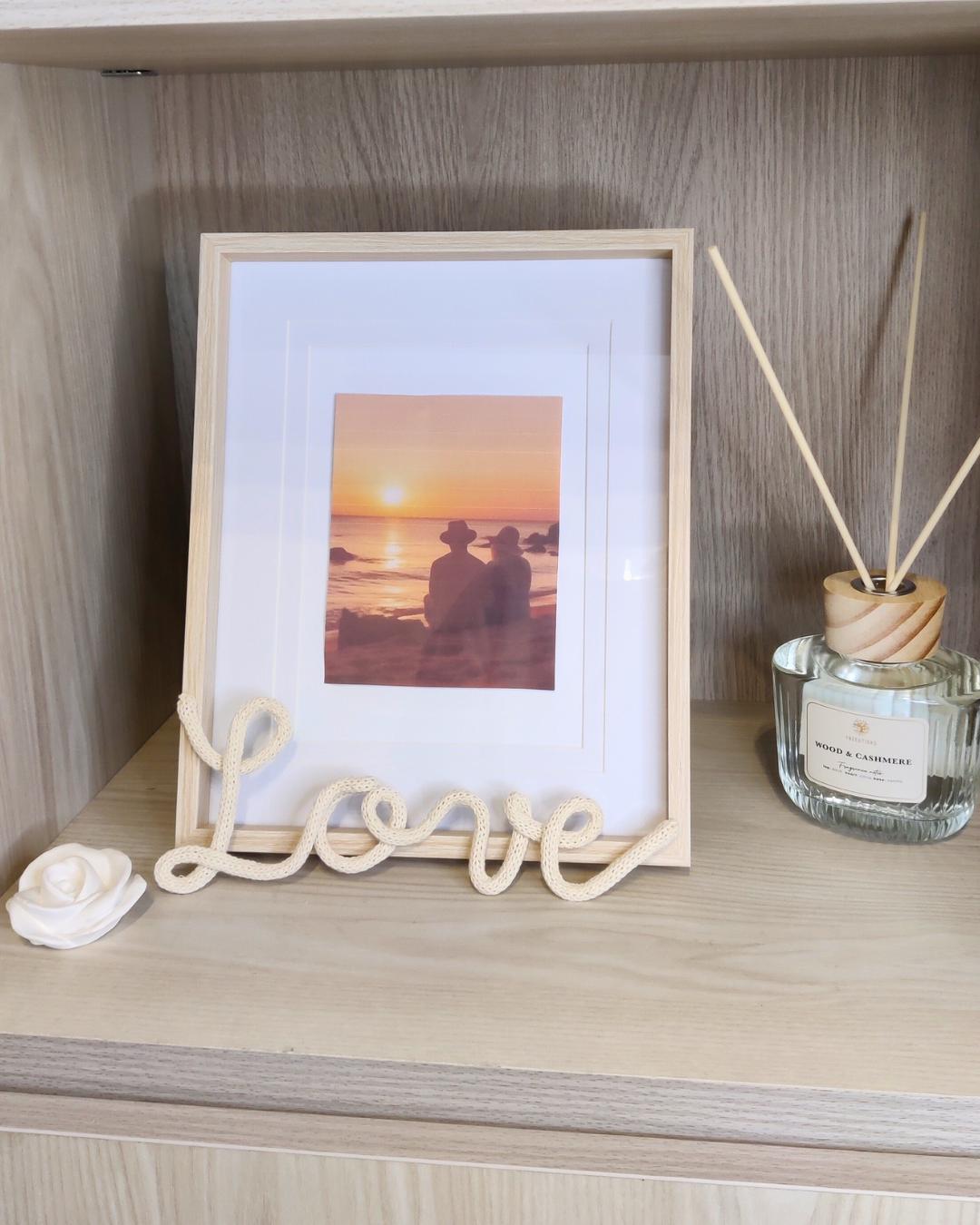 Cornice A Collage Pearhead Con Clip, Legno Bianco, Per Foto Di Matrimonio O Addio Al Nubilato, 53x52 Cm