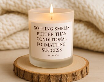 Spreadsheet Nerd Humor Gift, Office Humor Candle, Accountant Gift, Work from home gift, excel lover gift, data analyst funny humor candle