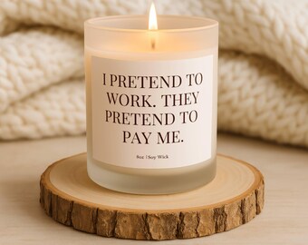 Funny Work Stress Candle, Work from home funny gift, office humor candle, coworker gag gift, work stress candle, burnout candle gift