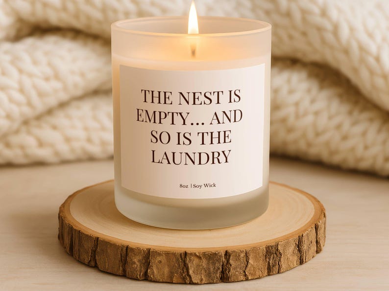 Vela de regalo para nido vacío, regalo para padres con nido vacío, vela divertida para nido vacío, regalo para nueva etapa, regalo para padres, regalo para mamá, regalo para mamá con nido vacío imagen 1