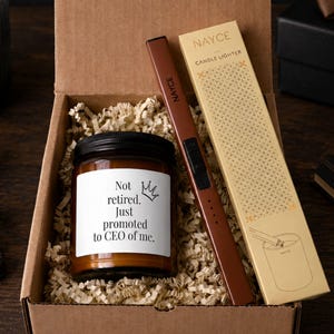 Niet gepensioneerd, maar gepromoveerd tot CEO van mezelf! Kaars, cadeau voor vaders met een leeg nest, grappige kaars voor vaders met een leeg nest, pensioencadeau, grappig pensioencadeau voor papa