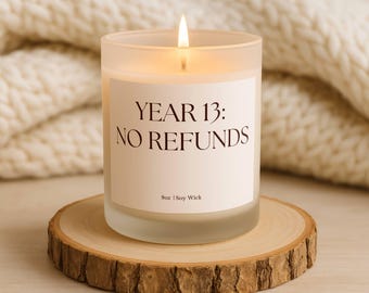 Funny 13th Anniversary Candle Gift, 13 Year Anniversary Gift for Husband Wife, Lace Anniversary Gift, thirteen Years married, Funny candle