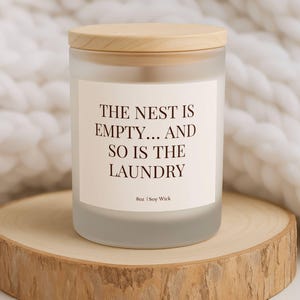 Vela de regalo para nido vacío, regalo para padres con nido vacío, vela divertida para nido vacío, regalo para nueva etapa, regalo para padres, regalo para mamá, regalo para mamá con nido vacío imagen 2