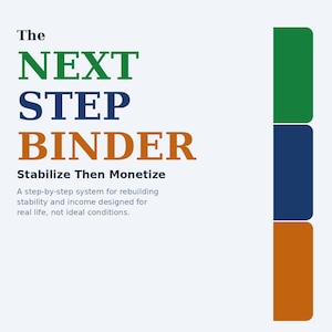 Next Step Binder - Job Loss Recovery System - Printable Life System - Financial Stability, Job Hunt, Budget, Debt Tracker - PDF Instant Down