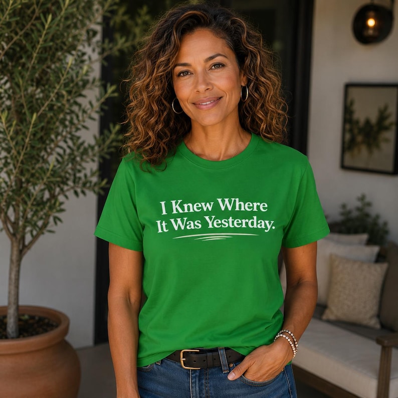 Brain Fog Shirt | I Knew Where It Was Yesterday | Funny Menopause Shirt | Forgetful Women Gift | Gen X Women Tee image 1