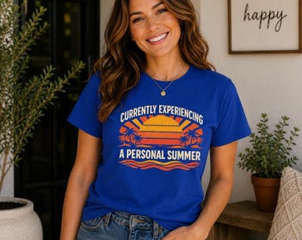 ホットフラッシュTシャツ｜現在、個人的な夏を体験中｜面白い更年期Tシャツ｜ジェネレーションX世代の女性へのギフト｜更年期ユーモアTシャツ