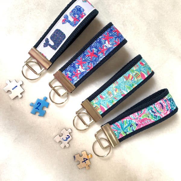 Preppy Keychain - Etsy
