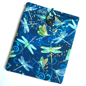 Padded book sleeve - dragonfly book sleeve - eReader sleeve - book sleeve - Kindle Paperwhite - bookish gifts