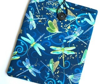 Padded book sleeve - dragonfly book sleeve - eReader sleeve - book sleeve - Kindle Paperwhite - bookish gifts