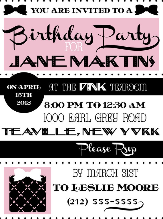 Items similar to Birthday Invitation Printable on Etsy