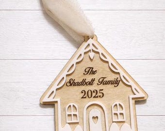 Personalisierte Lebkuchenhaus Ornament