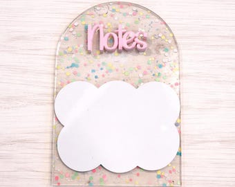 Custom Confetti Notes Dry Erase Board