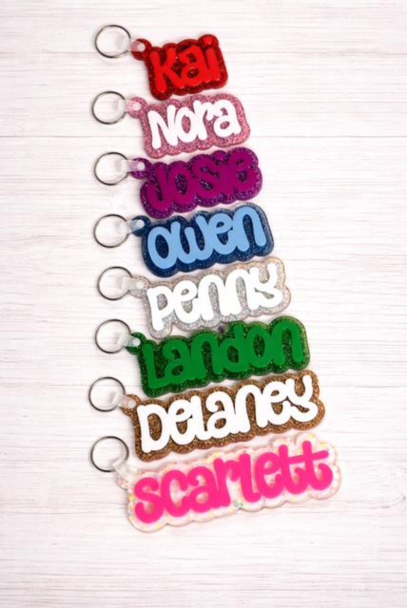 Custom Acrylic Name Keychains for Kids/adults - Etsy