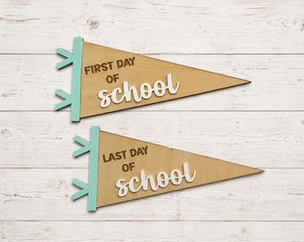 Personalisierter erster & letzter Schultag Wimpel