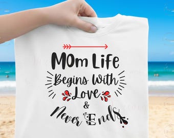 Mom Life, png, quote moederschap, sublimatie mamashirt (digitale download)