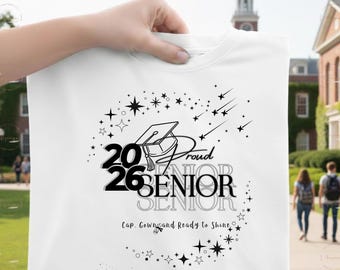 Proud Senior 2026 PNG Graduation Design | Shirt Class of 2026 (digitale download)