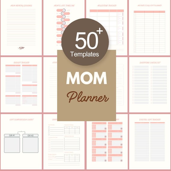 Overwhelmed Mom Planner Printable Stress Relief Routine & Wellness Organizer Blush Aesthetic Digital Download Self Care Organizer Giftable