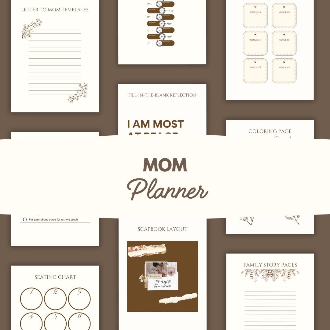 Printable Mom Life Planner for Stay-at-home Moms Daily Reset Wellness ...