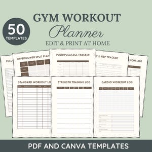 Personal Training Programm Tracker Klient Workout Log Fitness Coaching Planer Fortschrittsverfolgung Sheets Bearbeitbares Canva Digital System