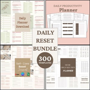 Organisateur structuré de routine quotidienne pour votre maison, système de suivi des soins personnels Système de planification de la productivité simple à télécharger Modèle modifiable