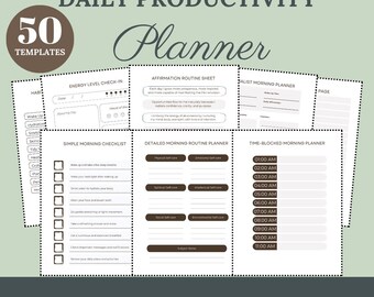 Productivity Planner Daily Life Planner Schedule Organizer Habit Routine Students Schedule College Students List Personalized Productivity