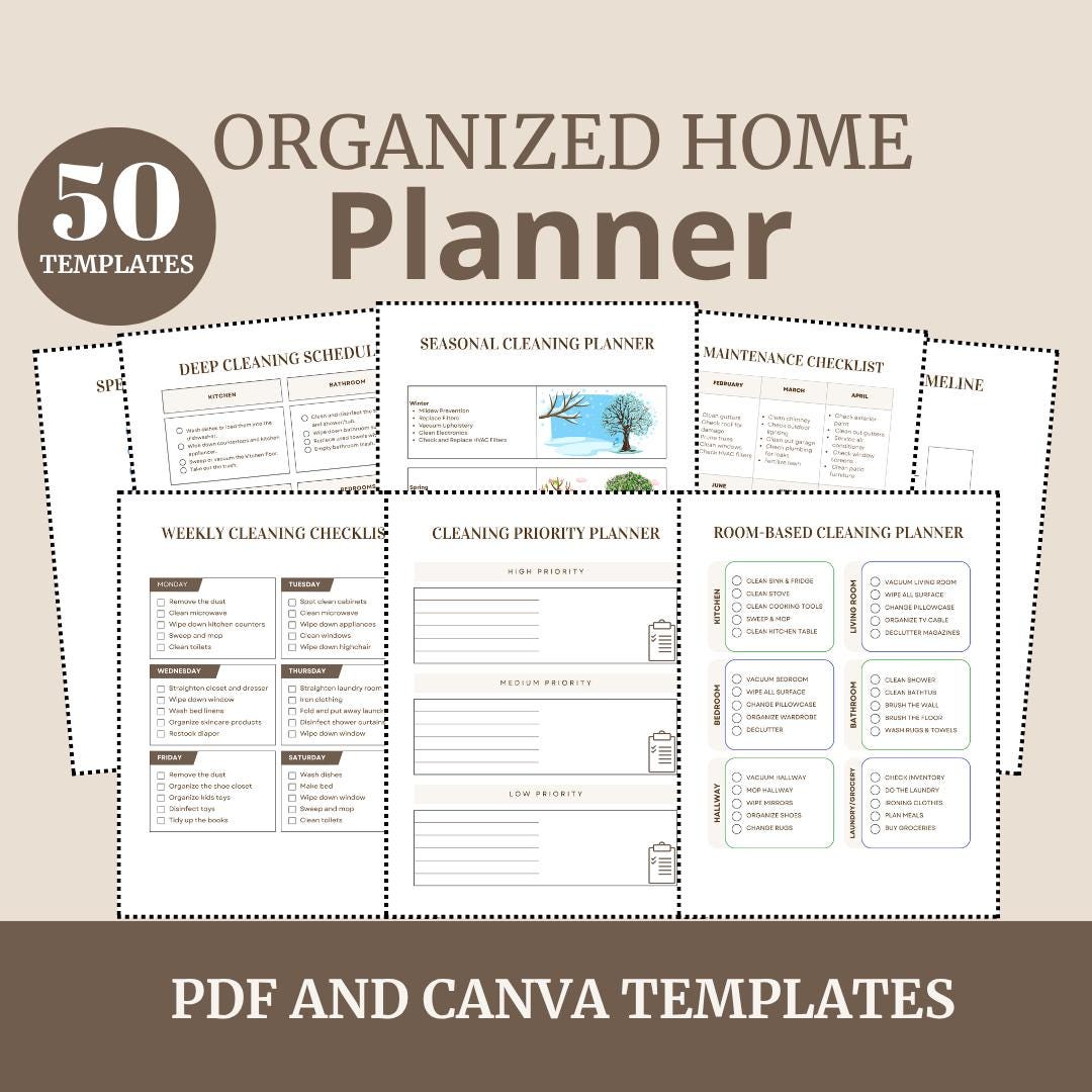 Home Reset Planner Printable Overwhelm Free Cleaning Schedule Declutter ...