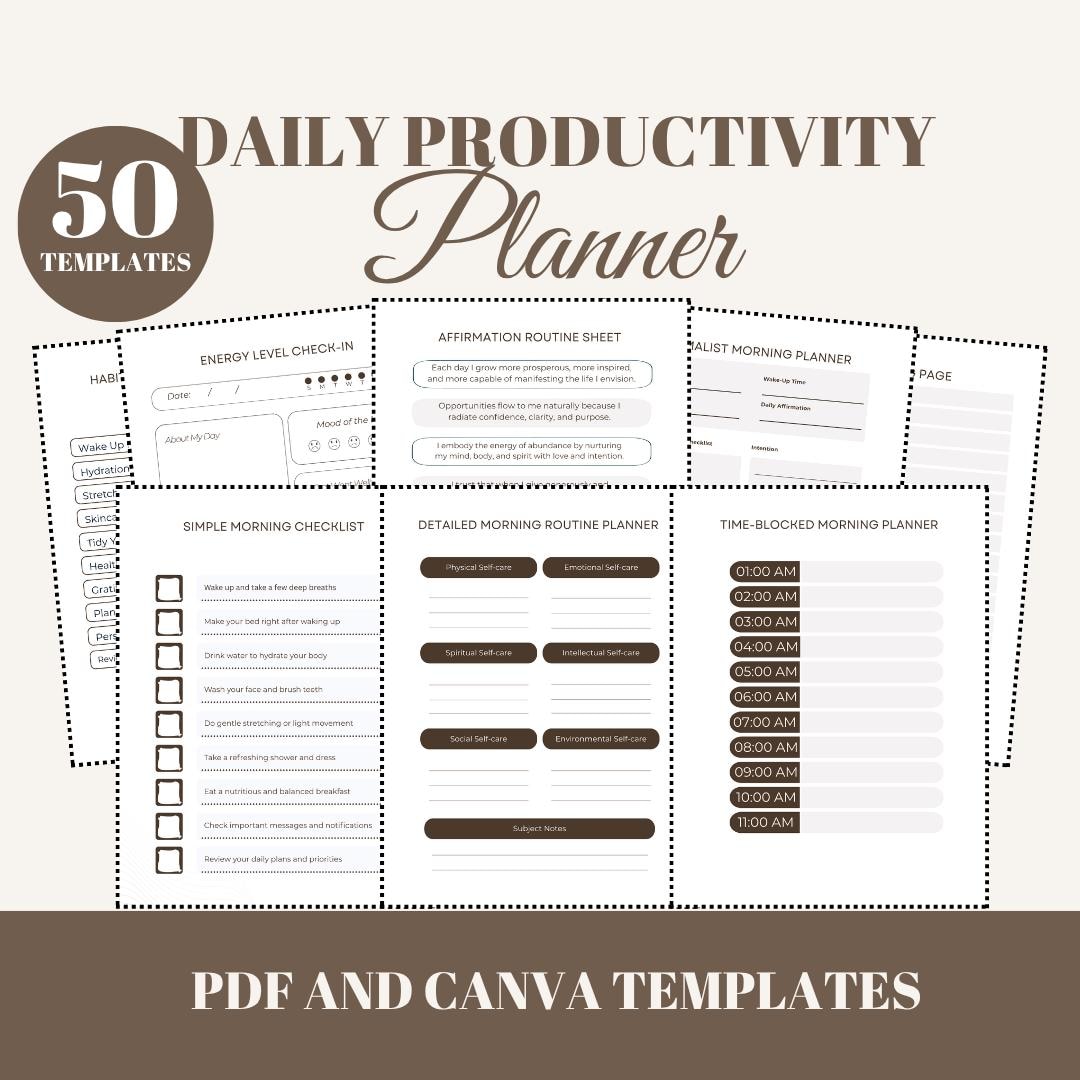 ADHD Productivity Planner Printable Focus Planner for Neurodivergent ...