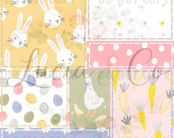 Easter Patchwork Seamless Continuous Pattern PNG JPG