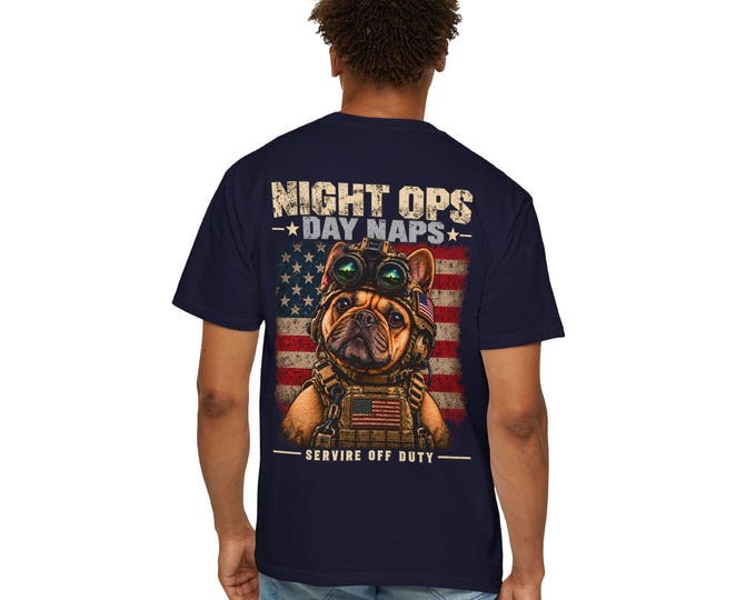 Tactical French Bulldog Shirt Night Ops Day Naps Frenchie Tee Military Dog Shirt, Night Vision Dog Gift