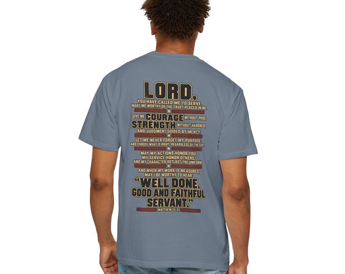 Well Done Good and Faithful Servant Shirt, Christian Scripture T-Shirt, Matthew 25:21