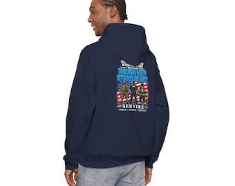 Rough Men Stand Ready Servire Hoodie | Military Flag Tactical Hooded Sweatshirt