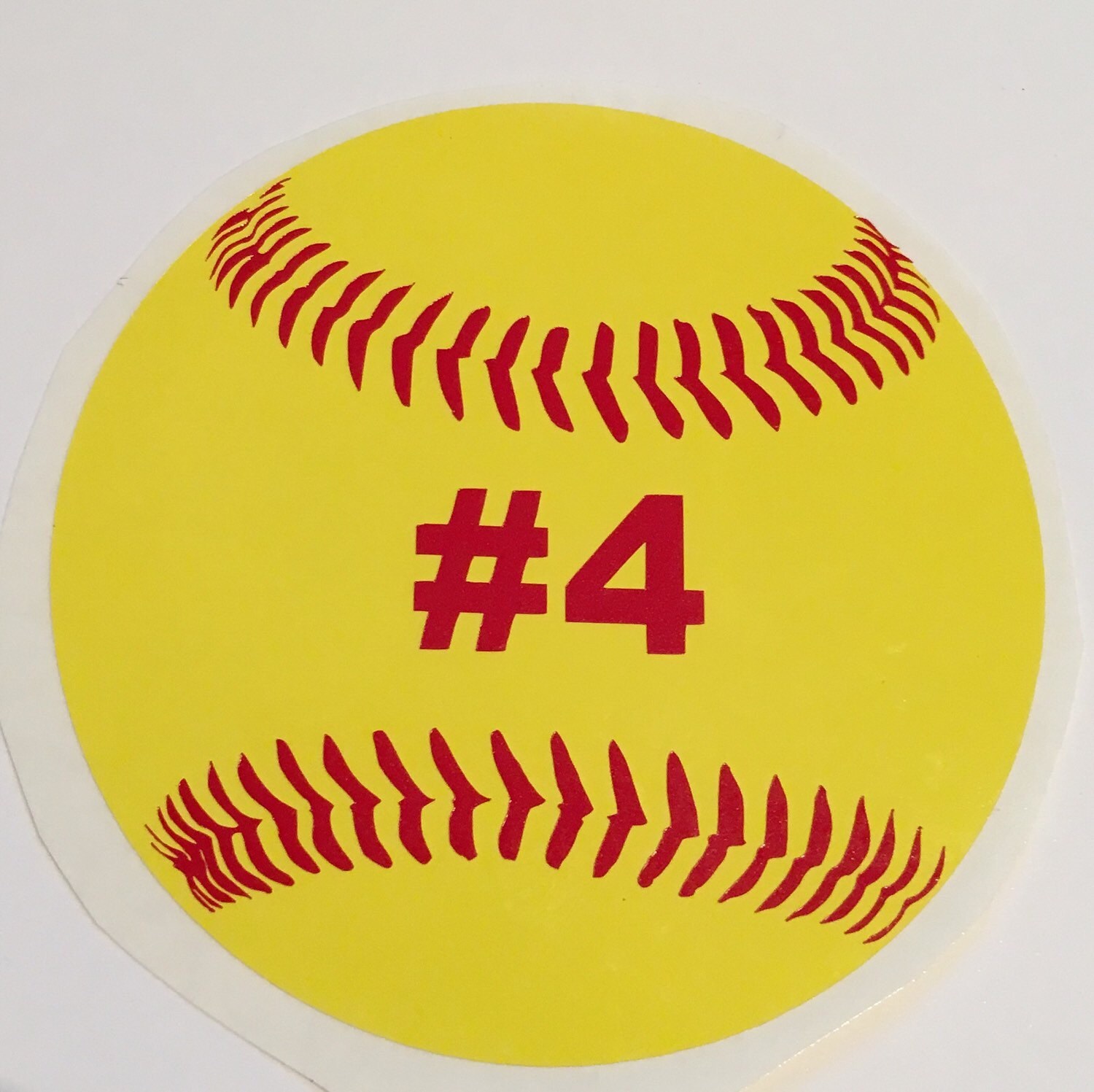 Softball Decal softball sticker Vinyl Decal Softball Car Etsy