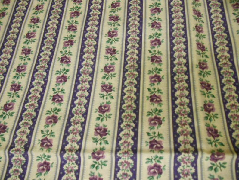 Calico fabric, flowers image 1