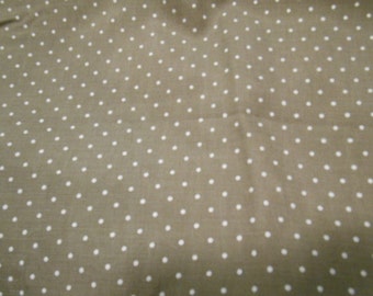 Silky print fabric. Gray, Grey, with white pin dots, poly blend  2yds. 20" by 60"